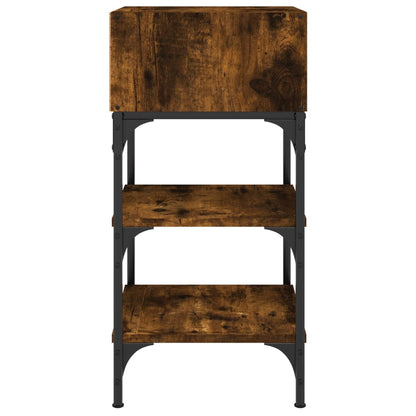Nachtkastjes 2 St 35X34,5X70 Cm Bewerkt Hout Gerookt Eikenkleur