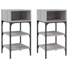 Nachtkastjes 2 St 35X34,5X70 Cm Bewerkt Hout Grijs Sonoma Eiken
