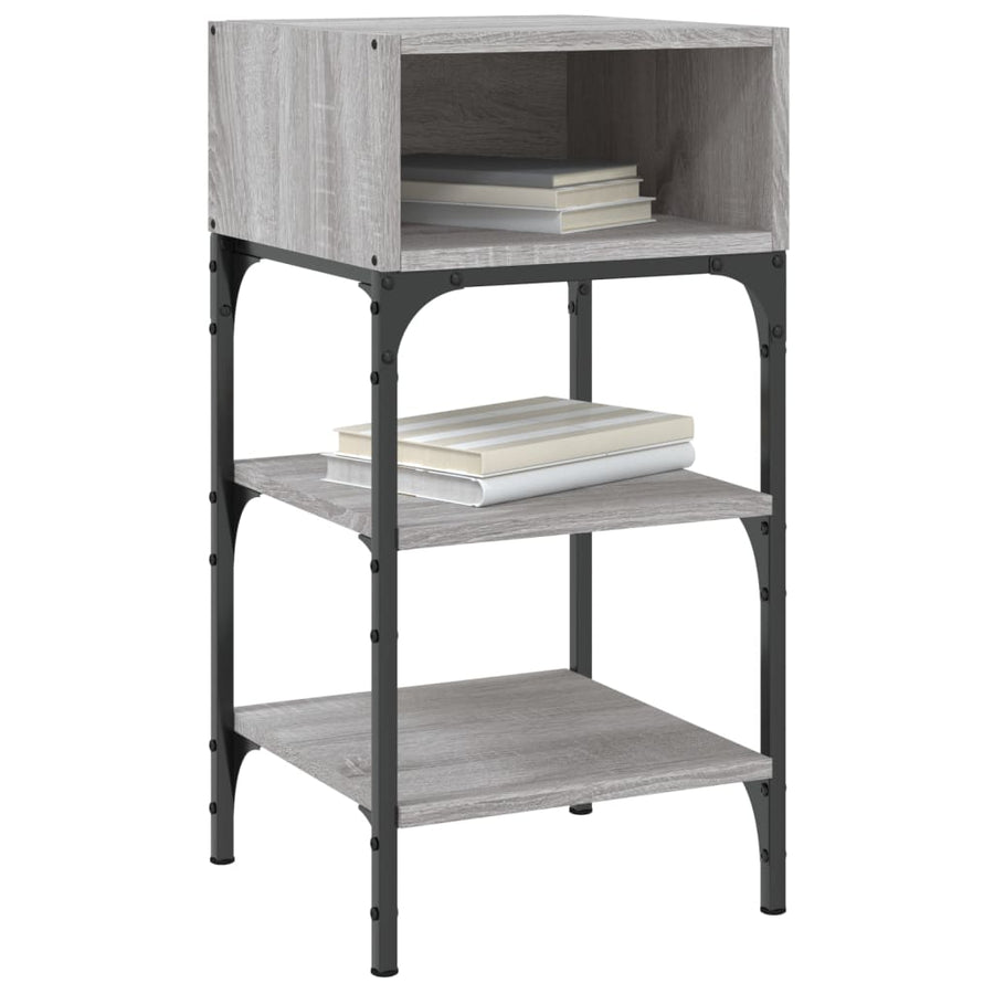 Nachtkastjes 2 St 35X34,5X70 Cm Bewerkt Hout Grijs Sonoma Eiken