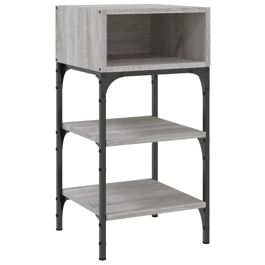 Nachtkastjes 2 St 35X34,5X70 Cm Bewerkt Hout Grijs Sonoma Eiken