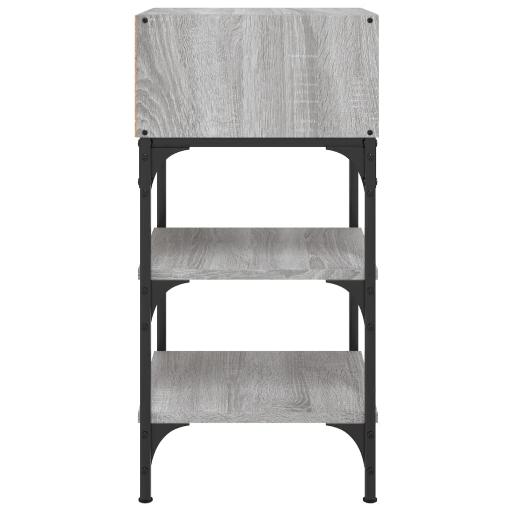 Nachtkastjes 2 St 35X34,5X70 Cm Bewerkt Hout Grijs Sonoma Eiken