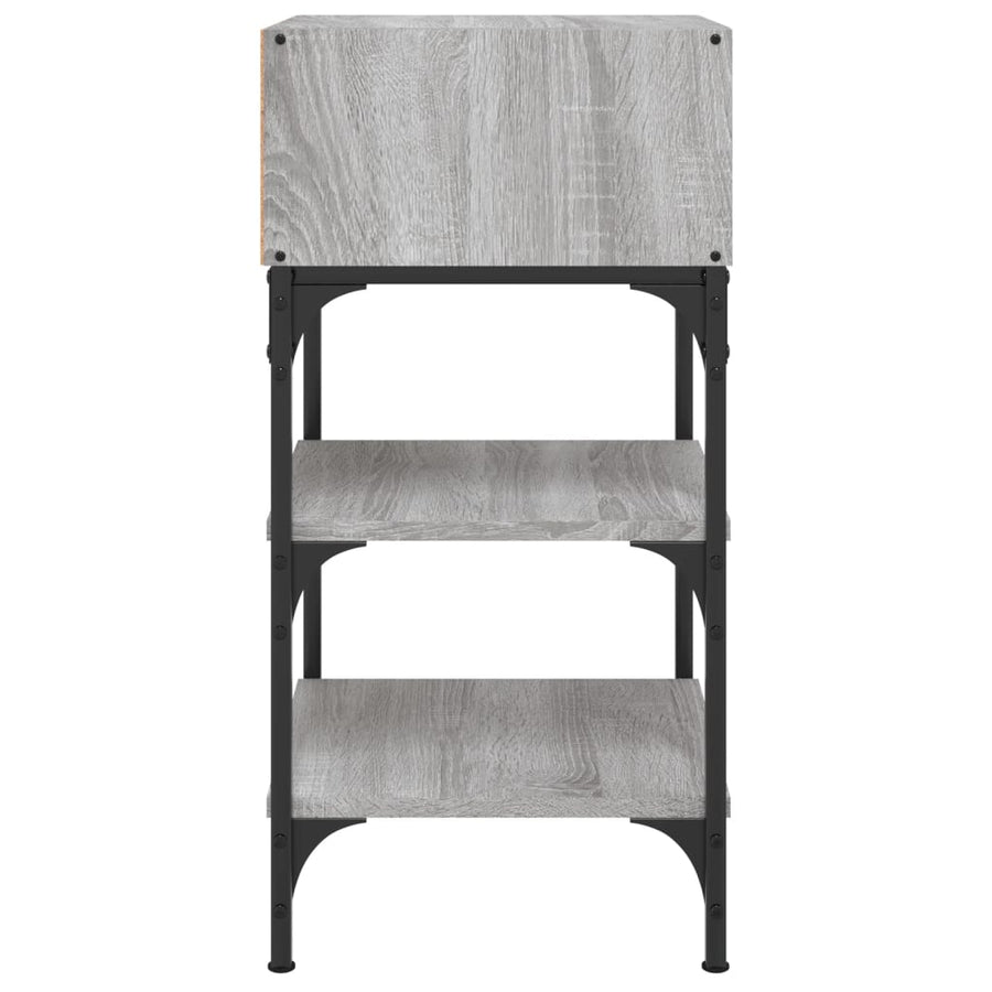 Nachtkastjes 2 St 35X34,5X70 Cm Bewerkt Hout Grijs Sonoma Eiken