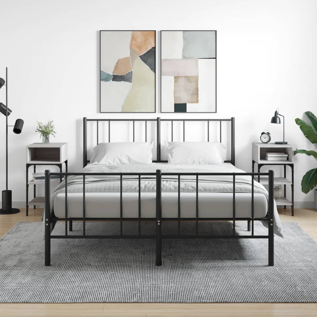 Nachtkastjes 2 St 35X34,5X70 Cm Bewerkt Hout Grijs Sonoma Eiken