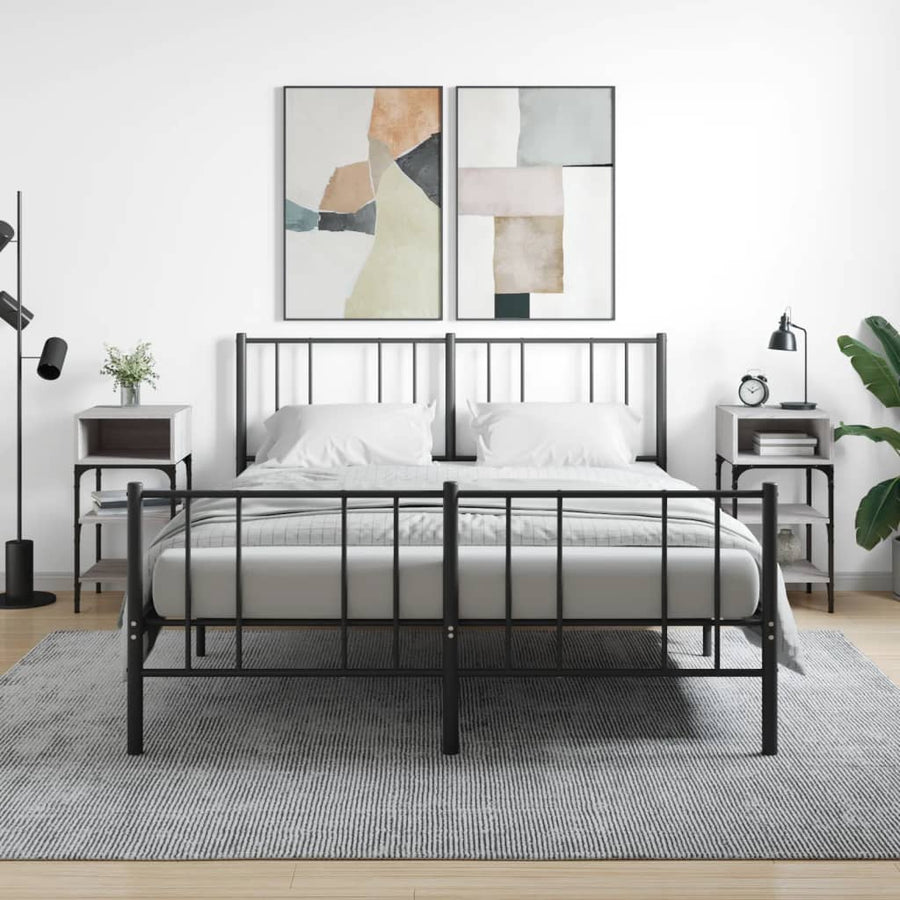 Nachtkastjes 2 St 35X34,5X70 Cm Bewerkt Hout Grijs Sonoma Eiken