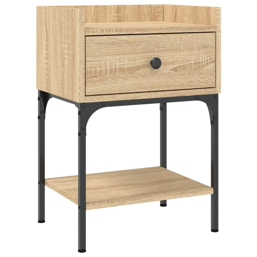 Nachtkastje 40,5X3X60 Cm Bewerkt Hout Kleurig 1 Sonoma eiken
