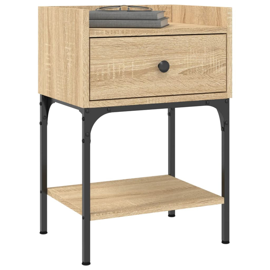 Nachtkastje 40,5X3X60 Cm Bewerkt Hout Kleurig 1 Sonoma eiken