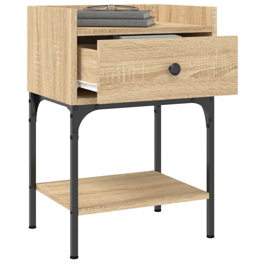 Nachtkastje 40,5X3X60 Cm Bewerkt Hout Kleurig 1 Sonoma eiken