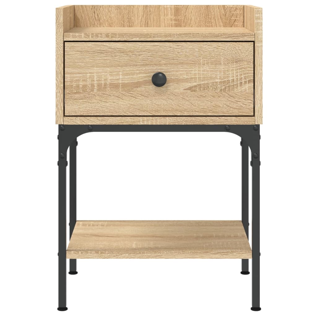 Nachtkastje 40,5X3X60 Cm Bewerkt Hout Kleurig 1 Sonoma eiken