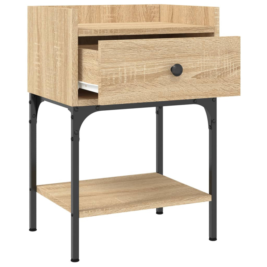 Nachtkastje 40,5X3X60 Cm Bewerkt Hout Kleurig 1 Sonoma eiken