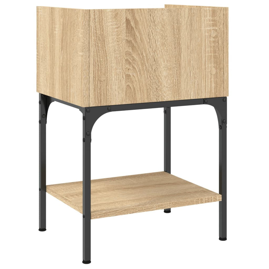 Nachtkastje 40,5X3X60 Cm Bewerkt Hout Kleurig 1 Sonoma eiken