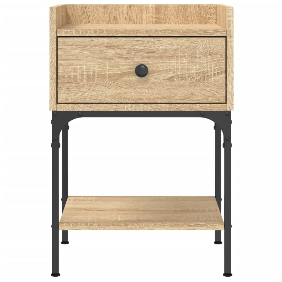 Nachtkastjes 2 st 40,5x31x60 cm bewerkt hout sonoma eikenkleur