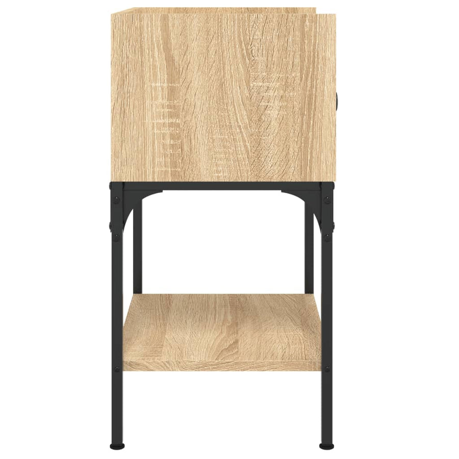 Nachtkastjes 2 st 40,5x31x60 cm bewerkt hout sonoma eikenkleur