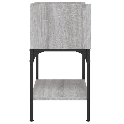 Nachtkastje 40,5x31x60 cm bewerkt hout grijs sonoma
