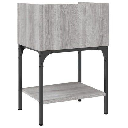 Nachtkastje 40,5x31x60 cm bewerkt hout grijs sonoma