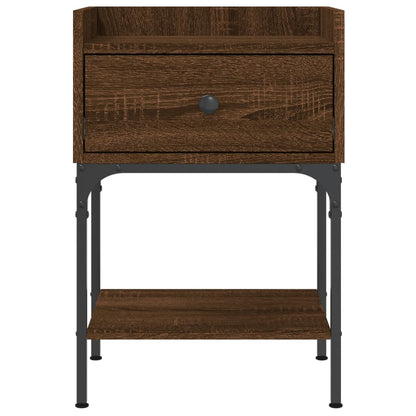 Nachtkastjes 40,5X31X60 Cm Bewerkt Hout Bruin Eikenkleur 2 Bruineiken