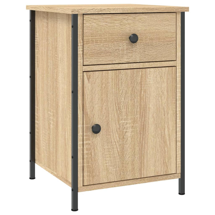 Nachtkastjes 2 st 40x42x60 cm bewerkt hout sonoma eikenkleurig
