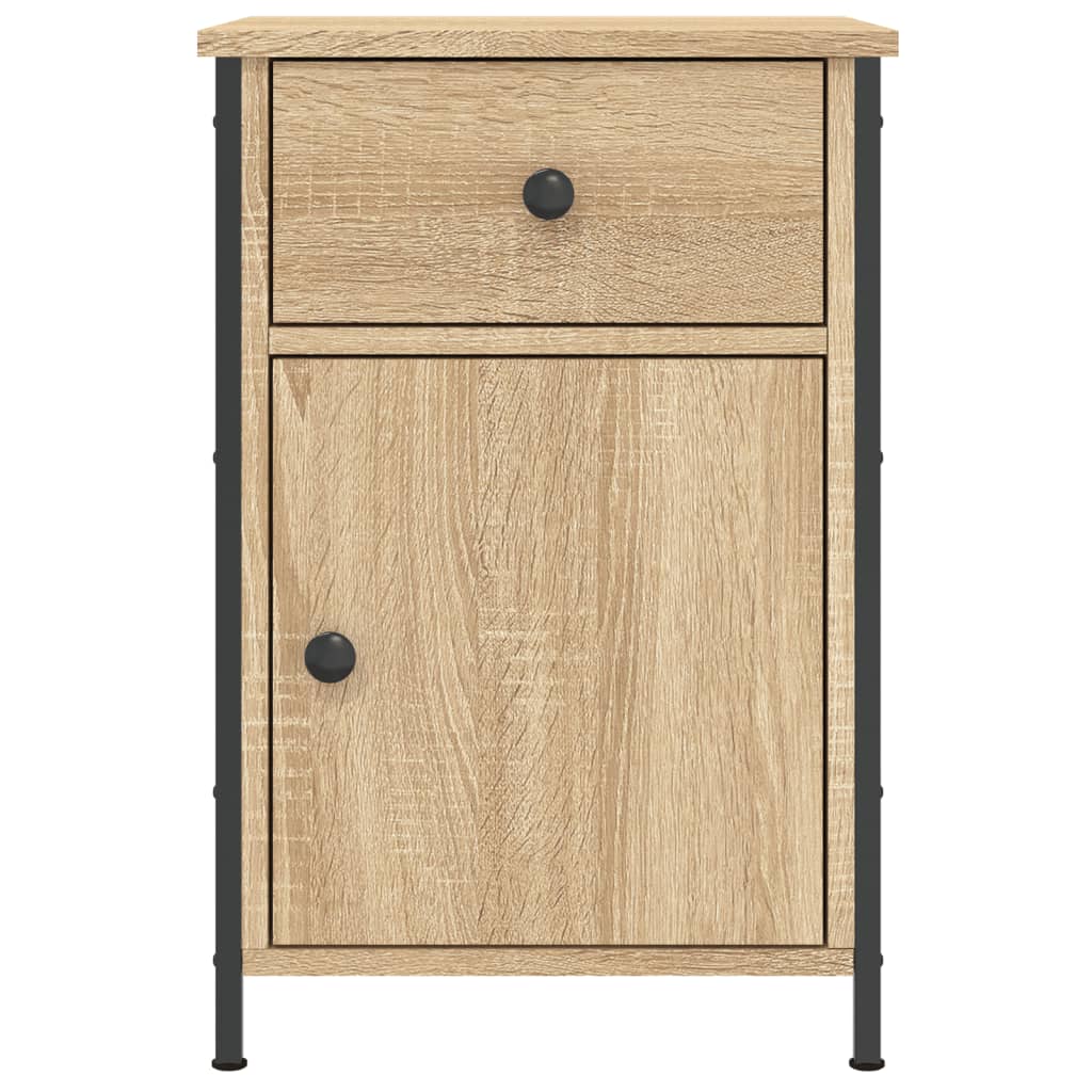 Nachtkastjes 2 st 40x42x60 cm bewerkt hout sonoma eikenkleurig