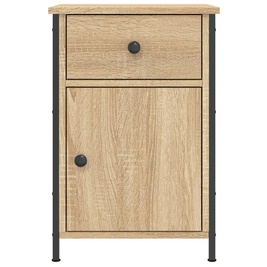 Nachtkastjes 2 st 40x42x60 cm bewerkt hout sonoma eikenkleurig