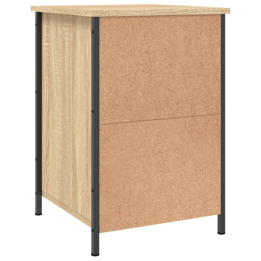 Nachtkastjes 2 st 40x42x60 cm bewerkt hout sonoma eikenkleurig