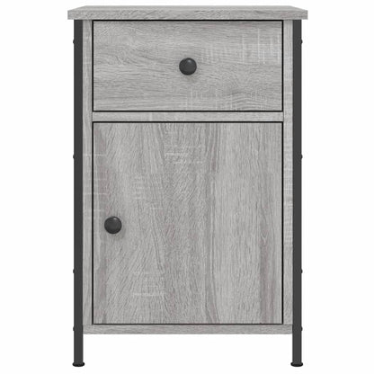 Nachtkastje 40X42X60 Cm Bewerkt Hout Grijs Sonoma Eikenkleurig