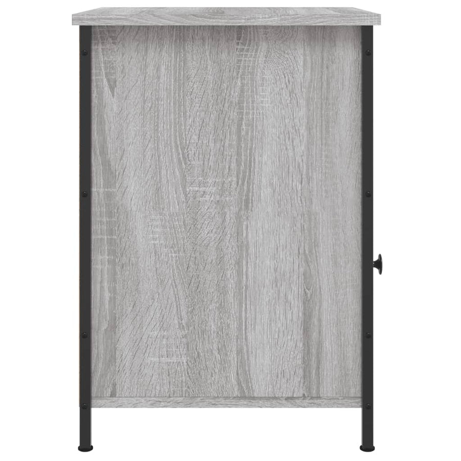 Nachtkastje 40X42X60 Cm Bewerkt Hout Grijs Sonoma Eikenkleurig