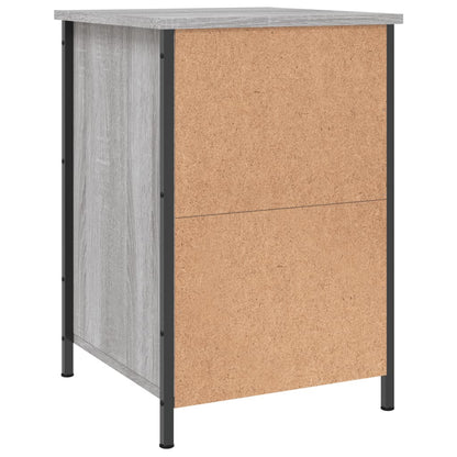 Nachtkastje 40X42X60 Cm Bewerkt Hout Grijs Sonoma Eikenkleurig