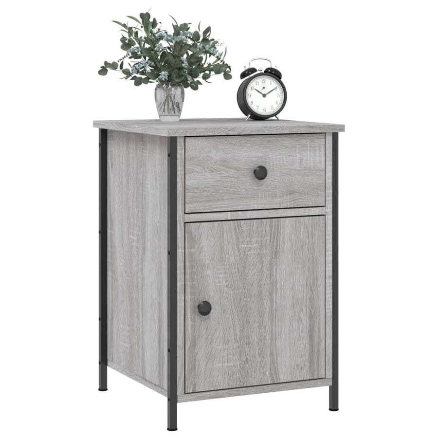 Nachtkastjes 2 St 40X42X60 Cm Bewerkt Hout Grijs Sonoma Eiken