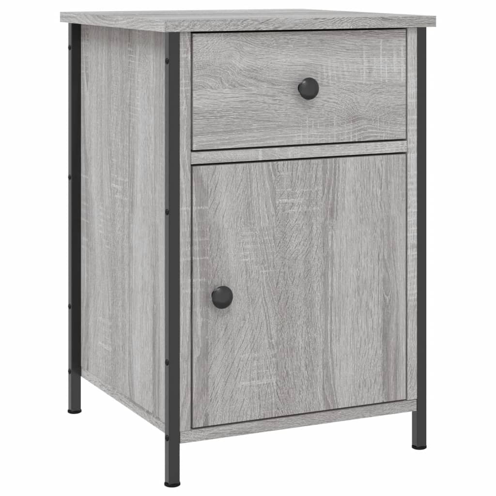 Nachtkastjes 2 St 40X42X60 Cm Bewerkt Hout Grijs Sonoma Eiken