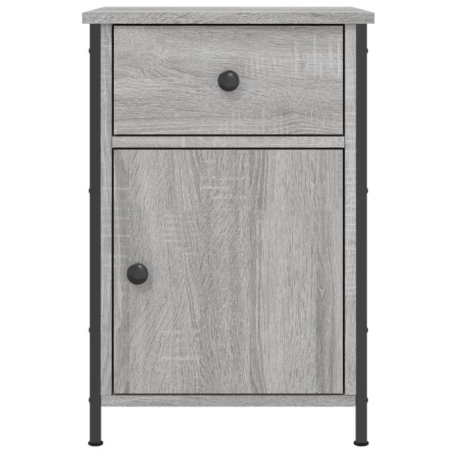 Nachtkastjes 2 St 40X42X60 Cm Bewerkt Hout Grijs Sonoma Eiken