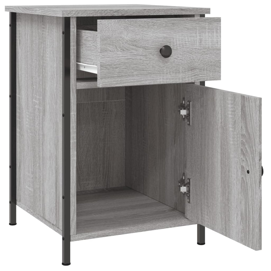 Nachtkastjes 2 St 40X42X60 Cm Bewerkt Hout Grijs Sonoma Eiken