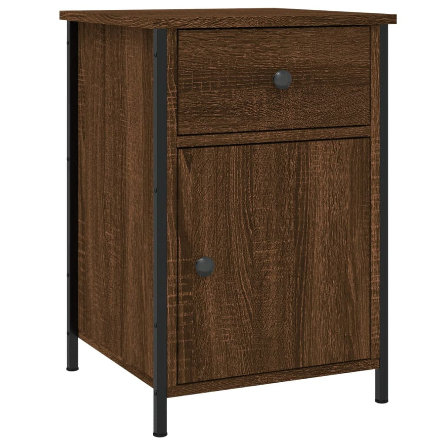 Nachtkastjes 2 St 40X42X60 Cm Bewerkt Hout Bruin Eikenkleur