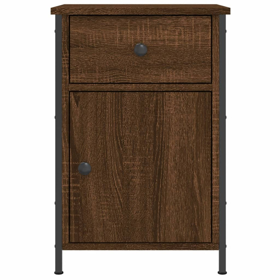 Nachtkastjes 2 St 40X42X60 Cm Bewerkt Hout Bruin Eikenkleur