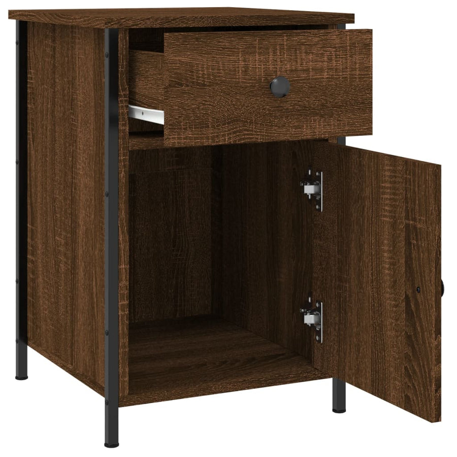 Nachtkastjes 2 St 40X42X60 Cm Bewerkt Hout Bruin Eikenkleur
