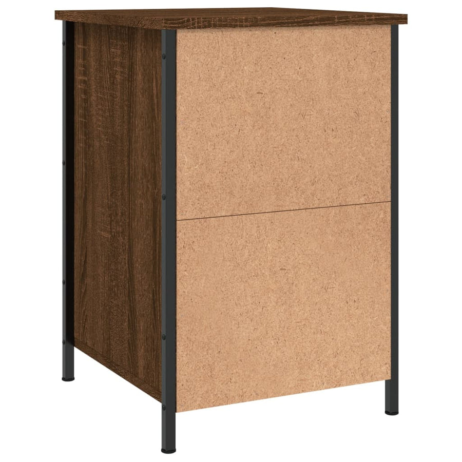 Nachtkastjes 2 St 40X42X60 Cm Bewerkt Hout Bruin Eikenkleur