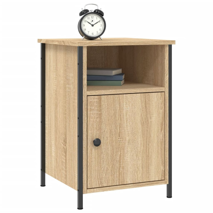 Nachtkastje 40X42X60 Cm Bewerkt Hout Kleurig 1 Sonoma eiken