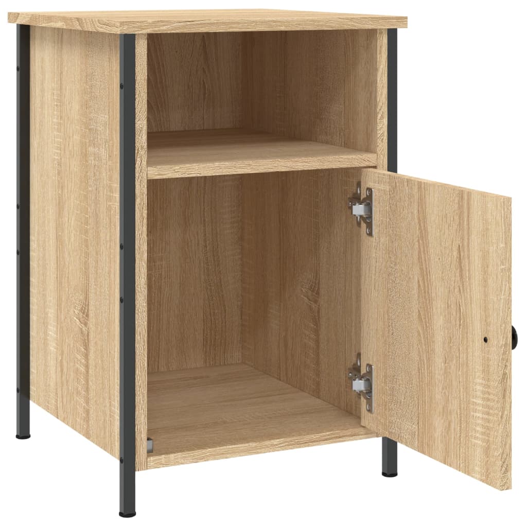 Nachtkastje 40X42X60 Cm Bewerkt Hout Kleurig 1 Sonoma eiken