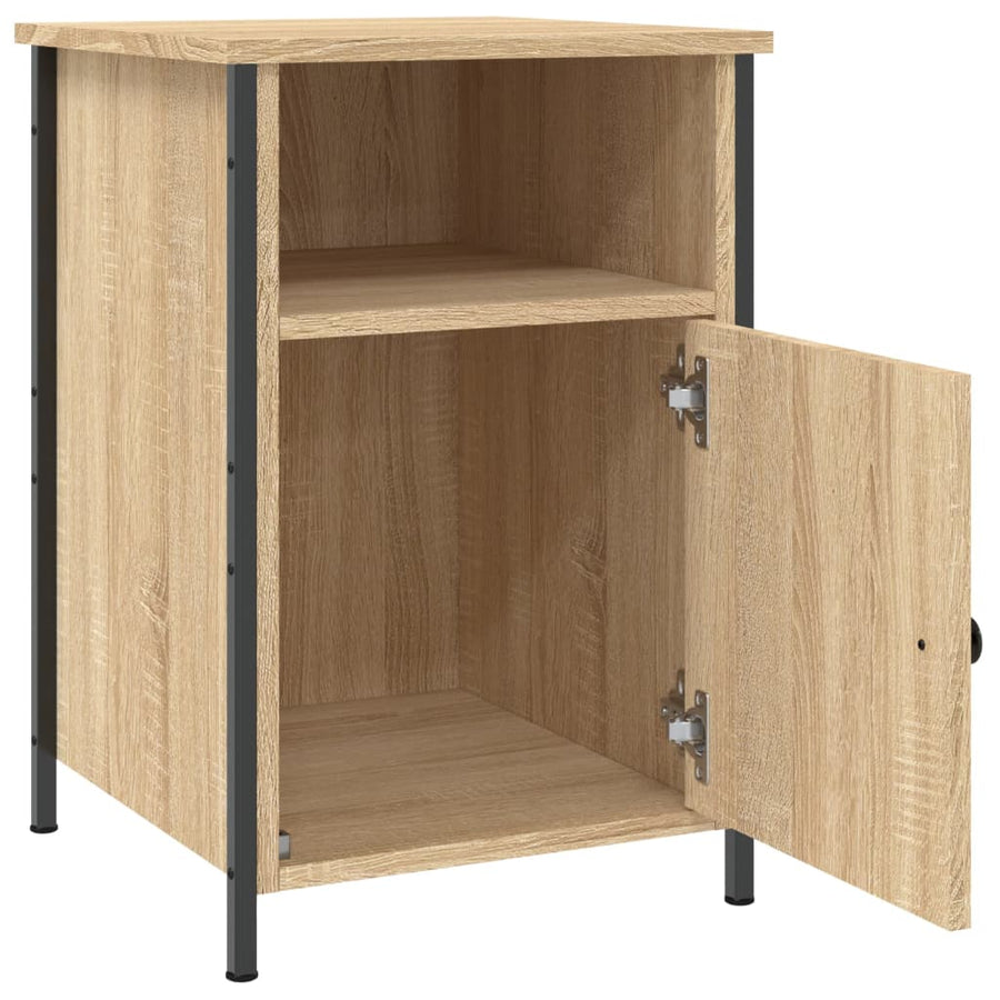 Nachtkastje 40X42X60 Cm Bewerkt Hout Kleurig 1 Sonoma eiken