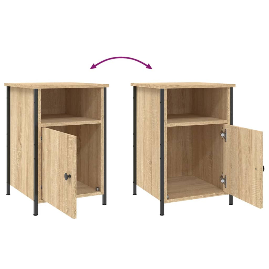 Nachtkastje 40X42X60 Cm Bewerkt Hout Kleurig 1 Sonoma eiken