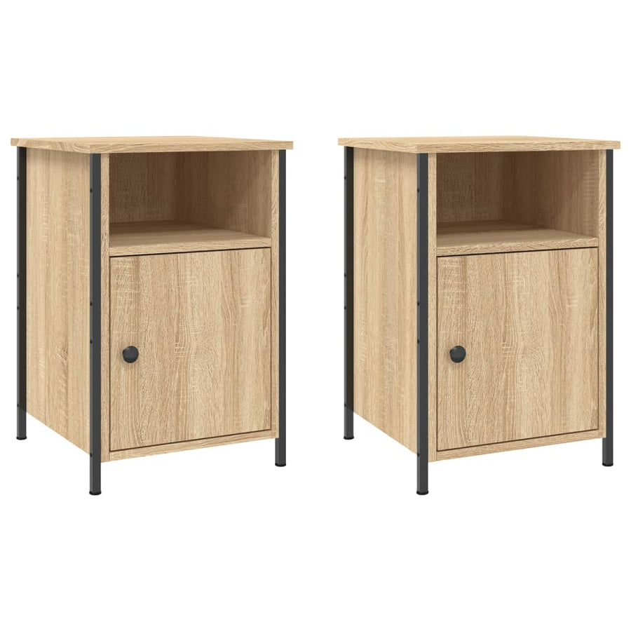 Nachtkastjes 40X4X60 Cm Bewerkt Hout Kleurig 2 Sonoma eiken