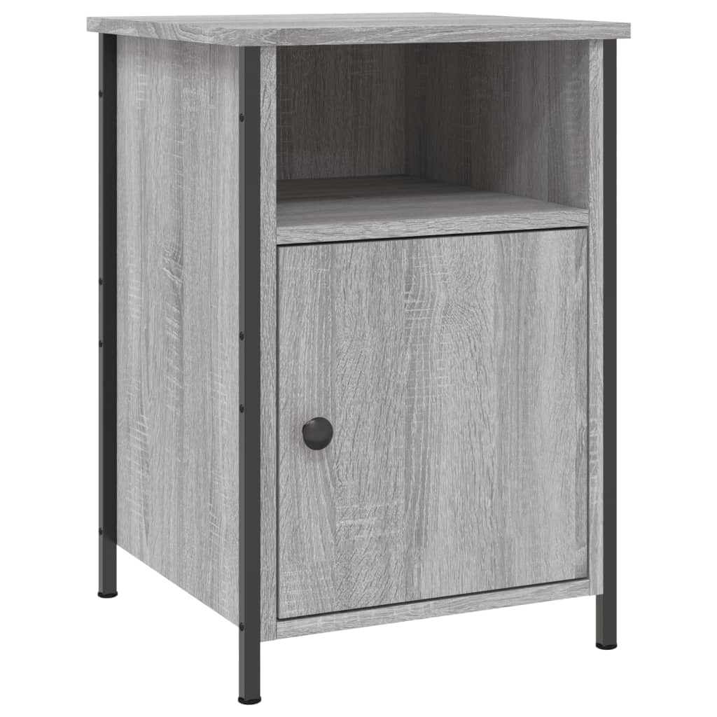 Nachtkastje 40X42X60 Cm Bewerkt Hout Grijs Sonoma Eikenkleurig