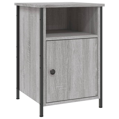 Nachtkastje 40X42X60 Cm Bewerkt Hout Grijs Sonoma Eikenkleurig