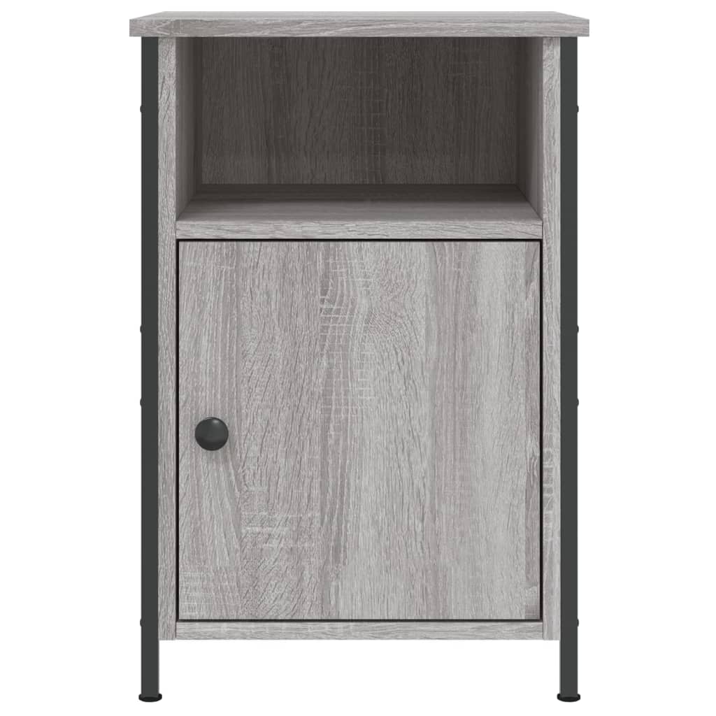 Nachtkastje 40X42X60 Cm Bewerkt Hout Grijs Sonoma Eikenkleurig