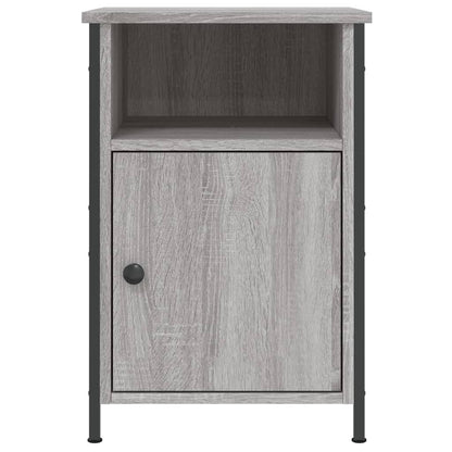 Nachtkastje 40X42X60 Cm Bewerkt Hout Grijs Sonoma Eikenkleurig