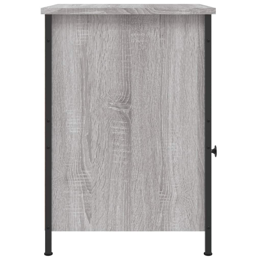Nachtkastje 40X42X60 Cm Bewerkt Hout Grijs Sonoma Eikenkleurig