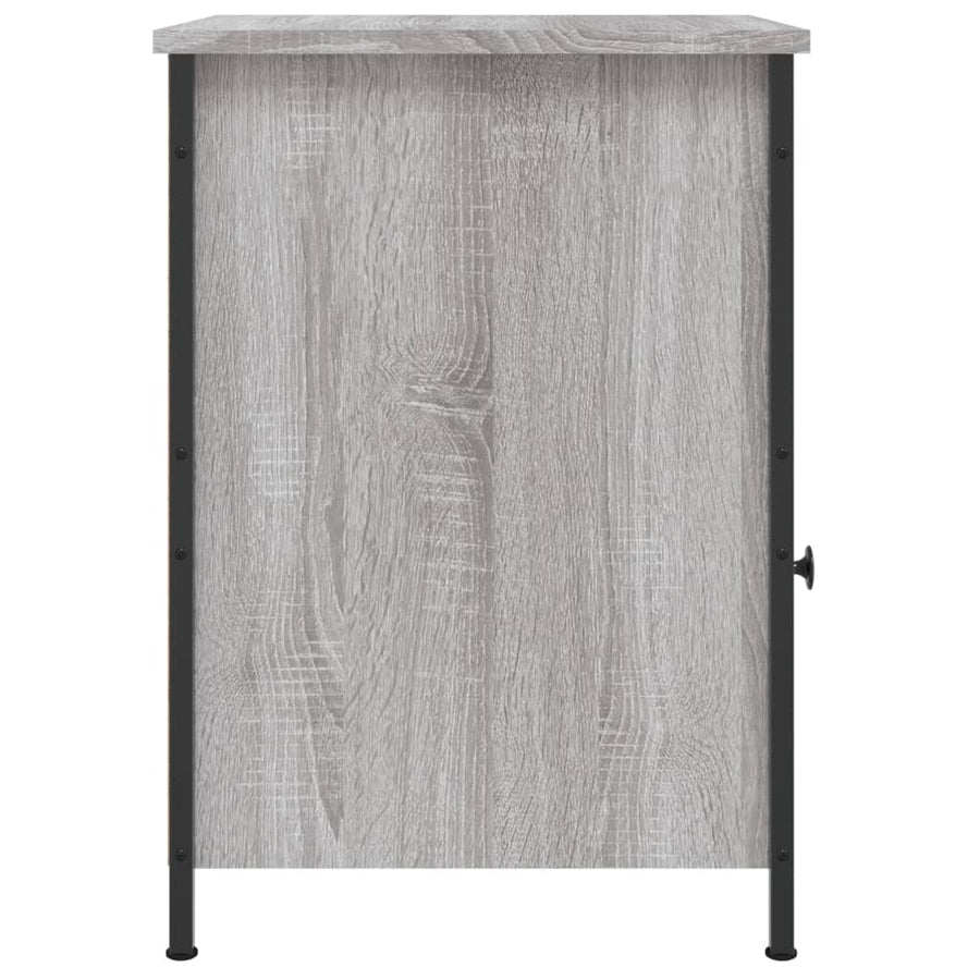 Nachtkastje 40X42X60 Cm Bewerkt Hout Grijs Sonoma Eikenkleurig