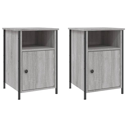 Nachtkastjes 2 St 40X42X60 Cm Bewerkt Hout Grijs Sonoma Eiken