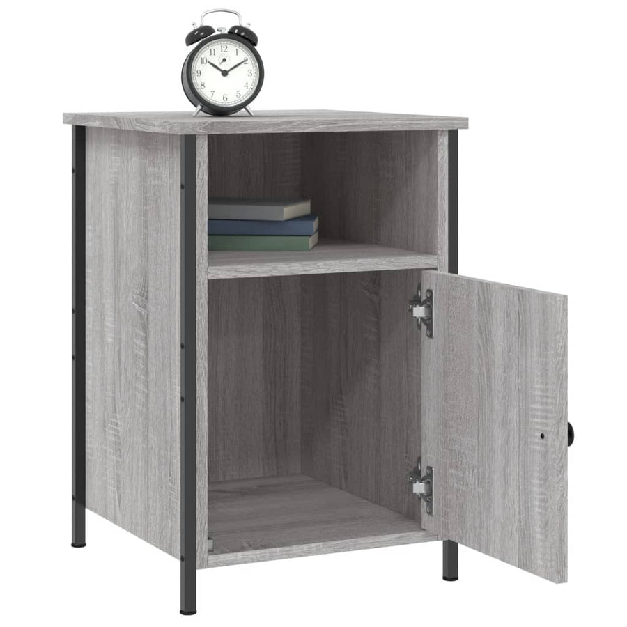 Nachtkastjes 2 St 40X42X60 Cm Bewerkt Hout Grijs Sonoma Eiken