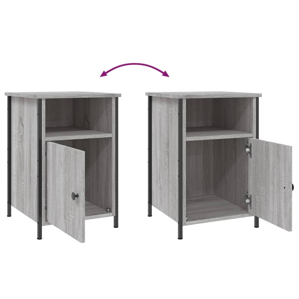 Nachtkastjes 2 St 40X42X60 Cm Bewerkt Hout Grijs Sonoma Eiken