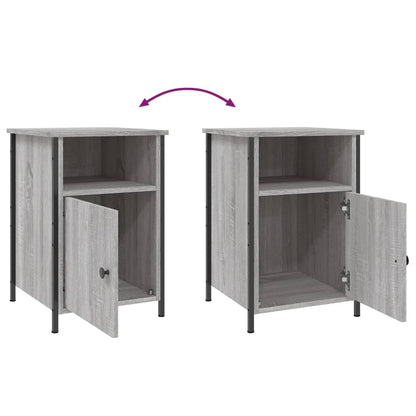 Nachtkastjes 2 St 40X42X60 Cm Bewerkt Hout Grijs Sonoma Eiken