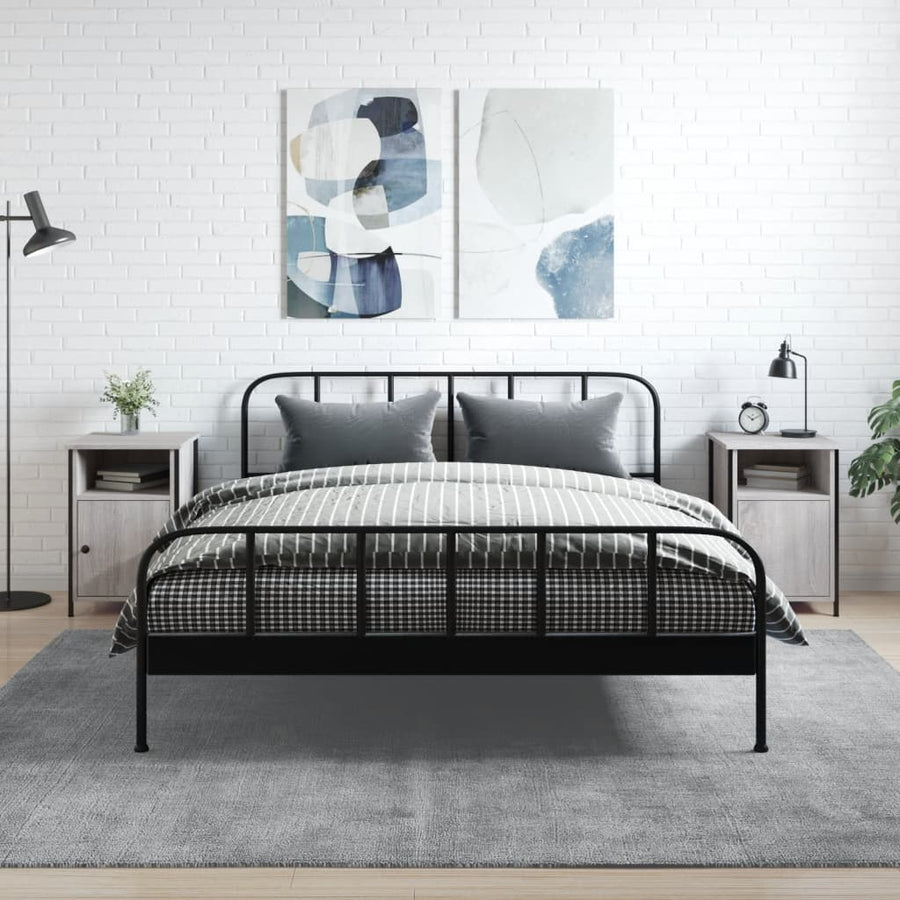 Nachtkastjes 2 St 40X42X60 Cm Bewerkt Hout Grijs Sonoma Eiken
